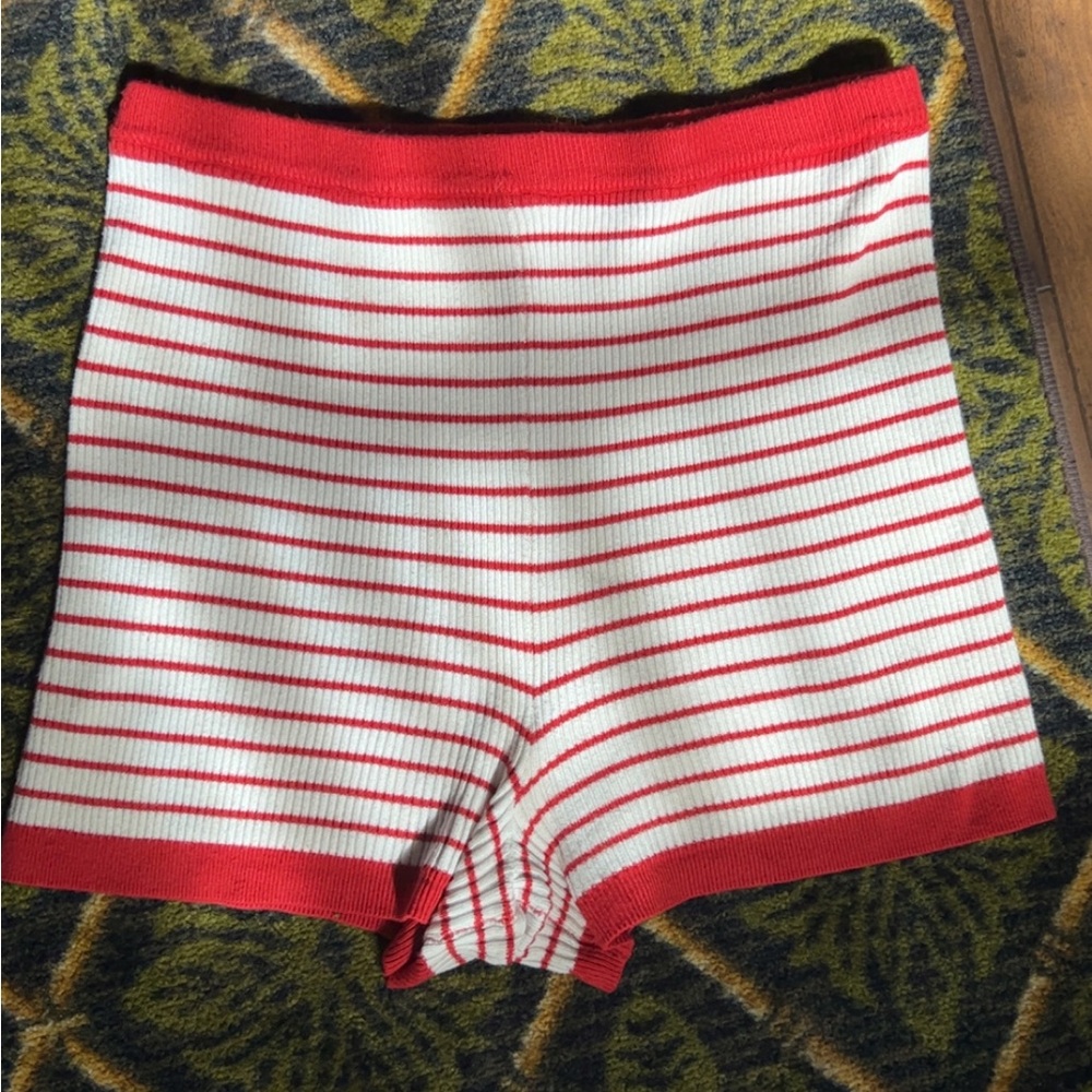 art class Red & White Striped Ribbed Knit Top